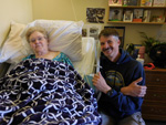 Commander Joe with Helping Hands Volunteer