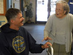 Commander Joe with Helping Hands Volunteer
