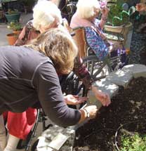 Gardening projects involve many residents.